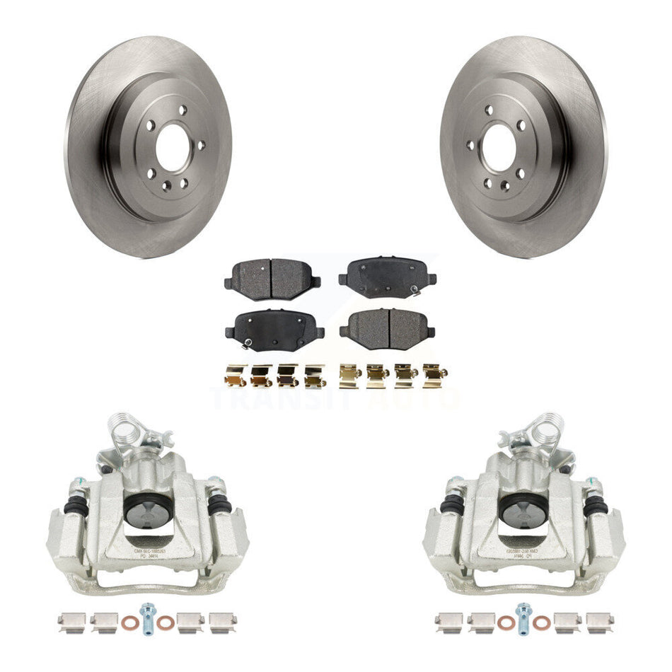 Rear Brake Caliper Rotors Ceramic Pad Kit For 15 Ford Explorer Without Heavy Duty Brakes KC8-101384T