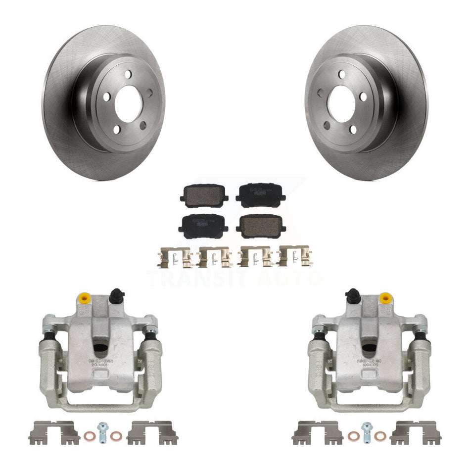 Rear Disc Brake Caliper Rotors And Ceramic Pads Kit For Dodge Charger KC8-101385T