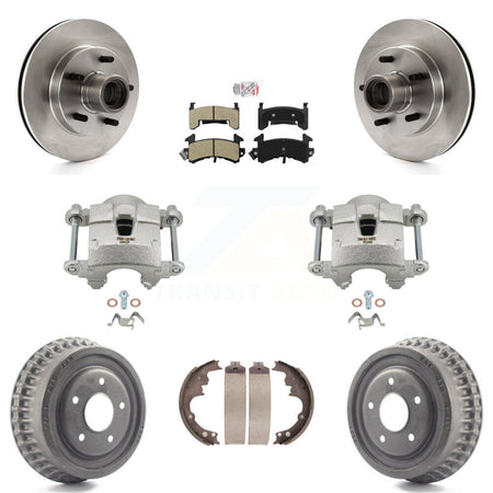 Front Rear Brake Caliper Rotor Drum Semi-Metallic Pad Kit (8Pc) For GMC Sonoma Chevrolet KC8-101396N