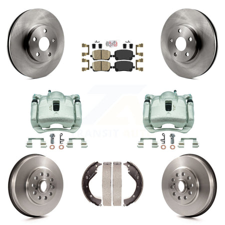 Front Rear Brake Caliper Rotor Drum Ceramic Pad Kit (8Pc) For Toyota Matrix Pontiac Vibe KC8-101588N