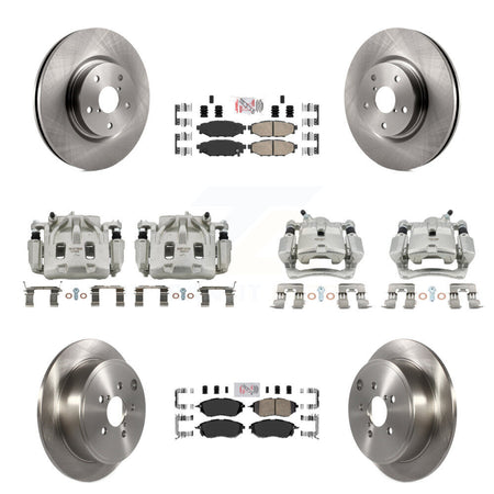 Front Rear Disc Brake Caliper Rotors And Ceramic Pads Kit (10Pc) For Subaru WRX KC8-101751N