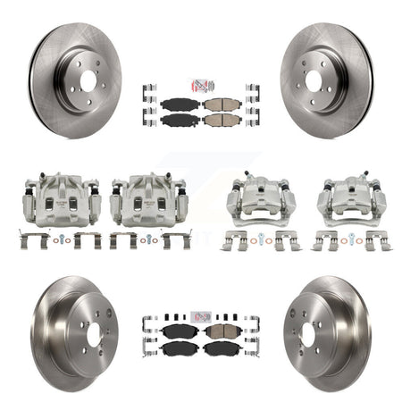 Front Rear Disc Brake Caliper Rotors And Ceramic Pads Kit (10Pc) For Subaru WRX KC8-101753N