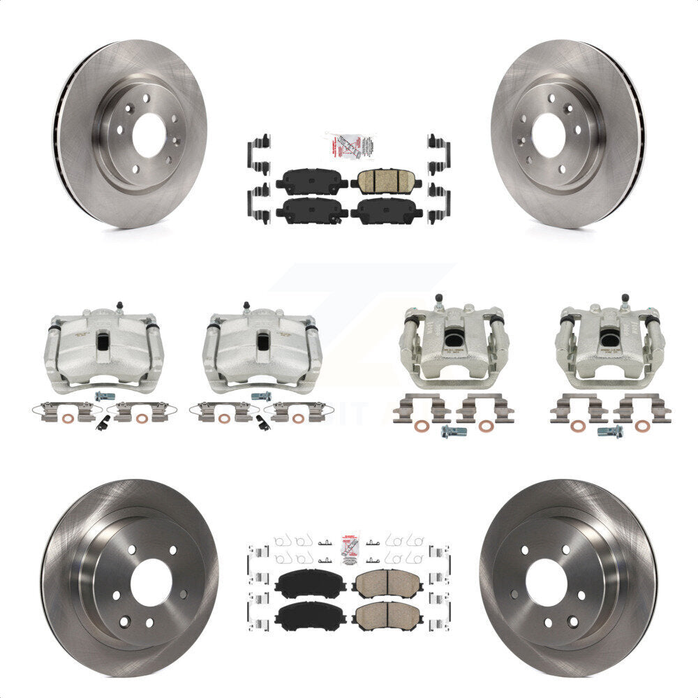 Front Rear Disc Brake Caliper Rotors And Ceramic Pads Kit (10Pc) For Nissan Rogue Sport KC8-101766N by Transit Auto