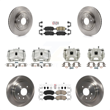 Front Rear Disc Brake Caliper Rotors And Ceramic Pads Kit (10Pc) For Nissan Rogue Sport KC8-101767N by Transit Auto