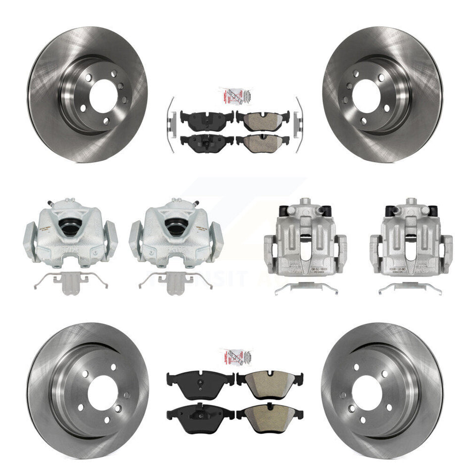 Front Rear Disc Brake Caliper Rotors And Semi-Metallic Pads Kit (10Pc) For 2013 BMW 328i Convertible with 3.0L With 330mm Diameter Rotor KC8-101784N
