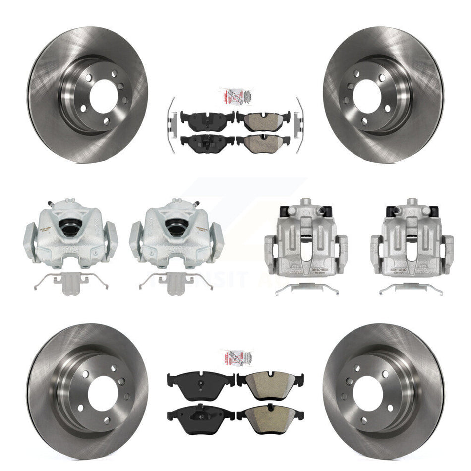 Front Rear Disc Brake Caliper Rotors And Semi-Metallic Pads Kit (10Pc) For 2013 BMW 328i Coupe with 3.0L With 330mm Diameter Rotor KC8-101786N