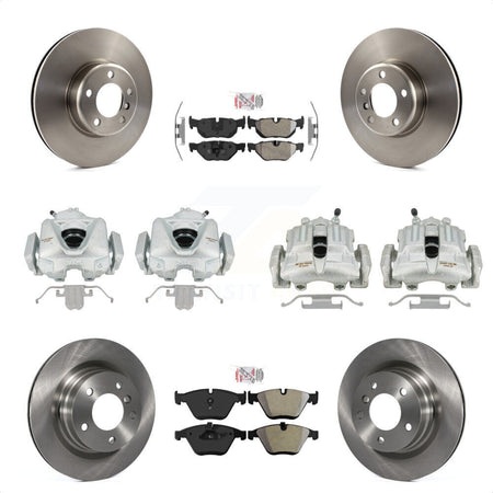 Front Rear Disc Brake Caliper Rotors And Semi-Metallic Pads Kit (10Pc) For 2013 BMW 328i Coupe with 3.0L With 340mm Diameter Rotor KC8-101787N by Transit Auto