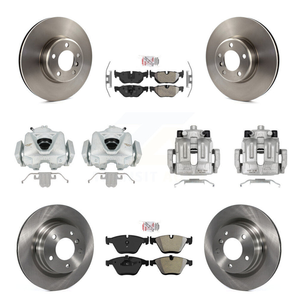 Front Rear Disc Brake Caliper Rotors And Semi-Metallic Pads Kit (10Pc) For 2013 BMW 328i Coupe with 3.0L With 340mm Diameter Rotor KC8-101787N