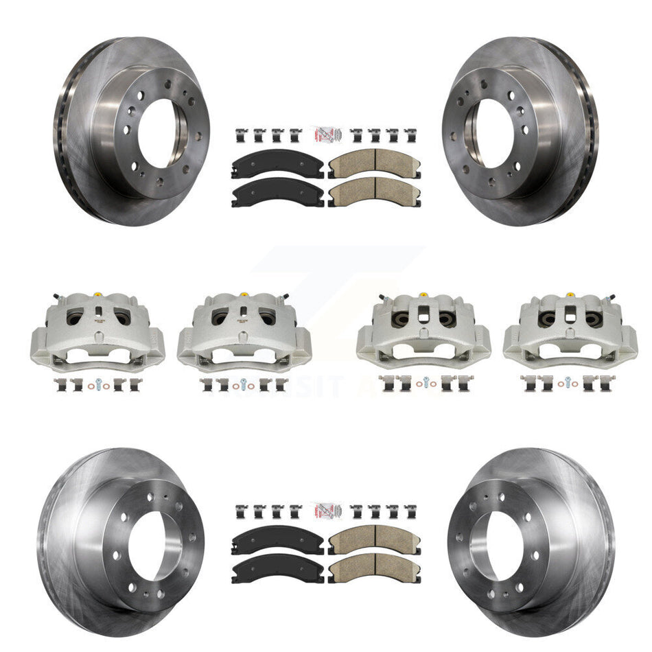 Front Rear Brake Caliper Rotor & Ceramic Pad Kit (10Pc) For GMC Chevrolet Sierra 2500 HD KC8-101808N