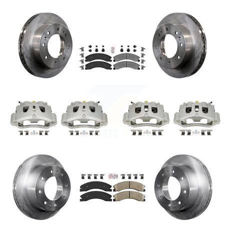 Front Rear Brake Caliper Rotors Ameribrakes Pad Kit (10Pc) For GMC Chevrolet Sierra 2500 KC8-101811N