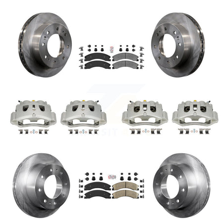 Front Rear Brake Caliper Rotors Ameribrakes Pad Kit (10Pc) For GMC Chevrolet Sierra 2500 KC8-101813N