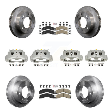 Front Rear Brake Caliper Rotor & Ceramic Pad Kit (10Pc) For GMC Chevrolet Sierra 2500 HD KC8-101814N