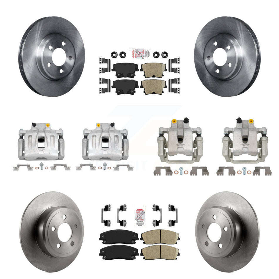 Front Rear Brake Caliper Rotor And Ceramic Pad Kit (10Pc) For Chrysler 300 Dodge Charger KC8-101844N