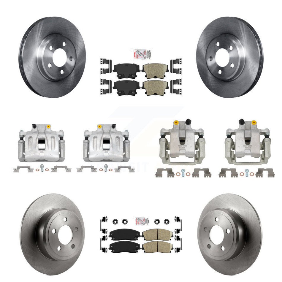 Front Rear Brake Caliper Rotor And Ceramic Pad Kit (10Pc) For Chrysler 300 Dodge Charger KC8-101845N