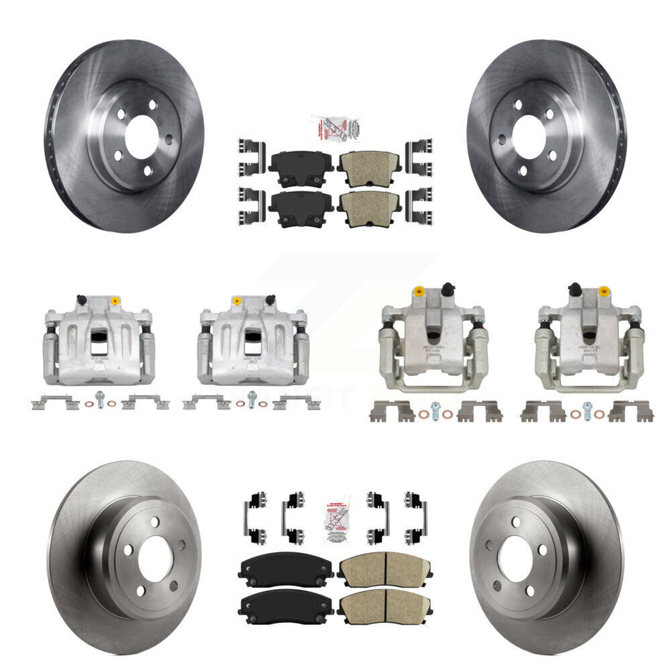 Front Rear Brake Caliper Rotor And Ceramic Pad Kit (10Pc) For Chrysler 300 Dodge Charger KC8-101846N