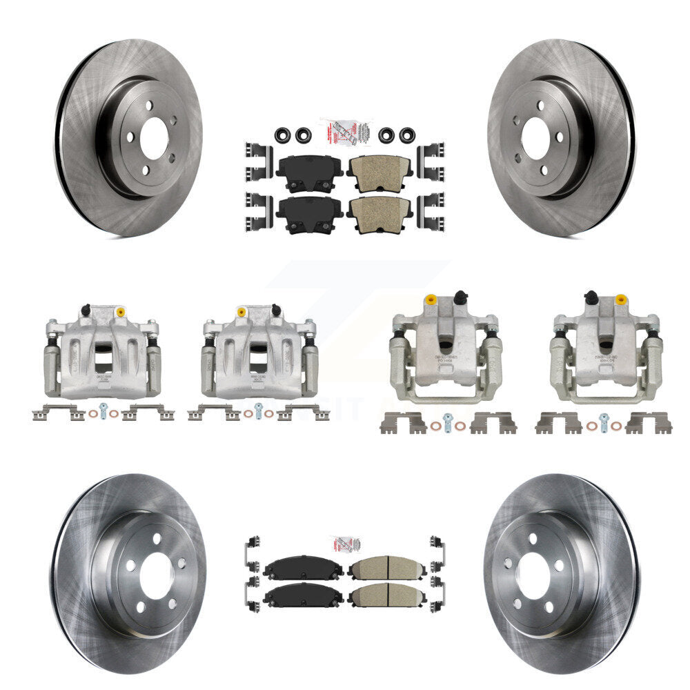 Front Rear Brake Caliper Rotors Ceramic Pad Kit (10Pc) For 06 Chrysler 300 RWD with 5.7L KC8-101851N