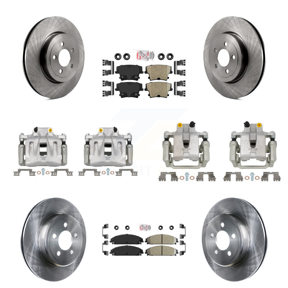 Front Rear Brake Caliper Rotors Ceramic Pad Kit (10Pc) For 06 Chrysler 300 RWD with 5.7L KC8-101852N