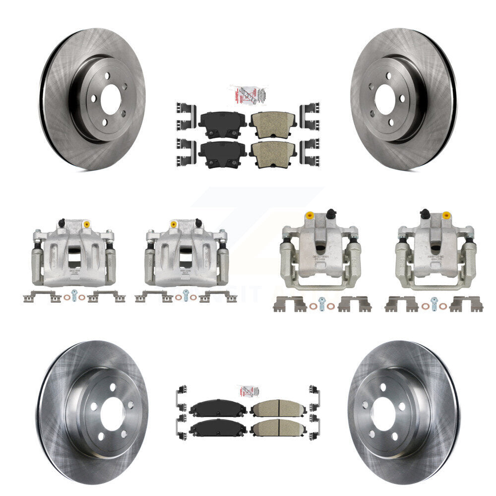 Front Rear Brake Caliper Rotors Ceramic Pad Kit (10Pc) For 06 Chrysler 300 RWD with 5.7L KC8-101853N