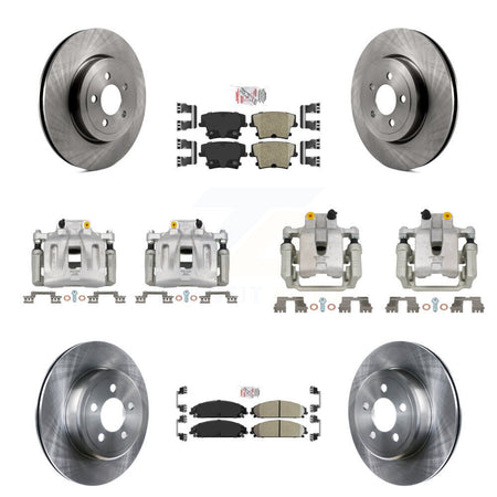 Front Rear Brake Caliper Rotors Ceramic Pad Kit (10Pc) For 06 Chrysler 300 RWD with 5.7L KC8-101853N