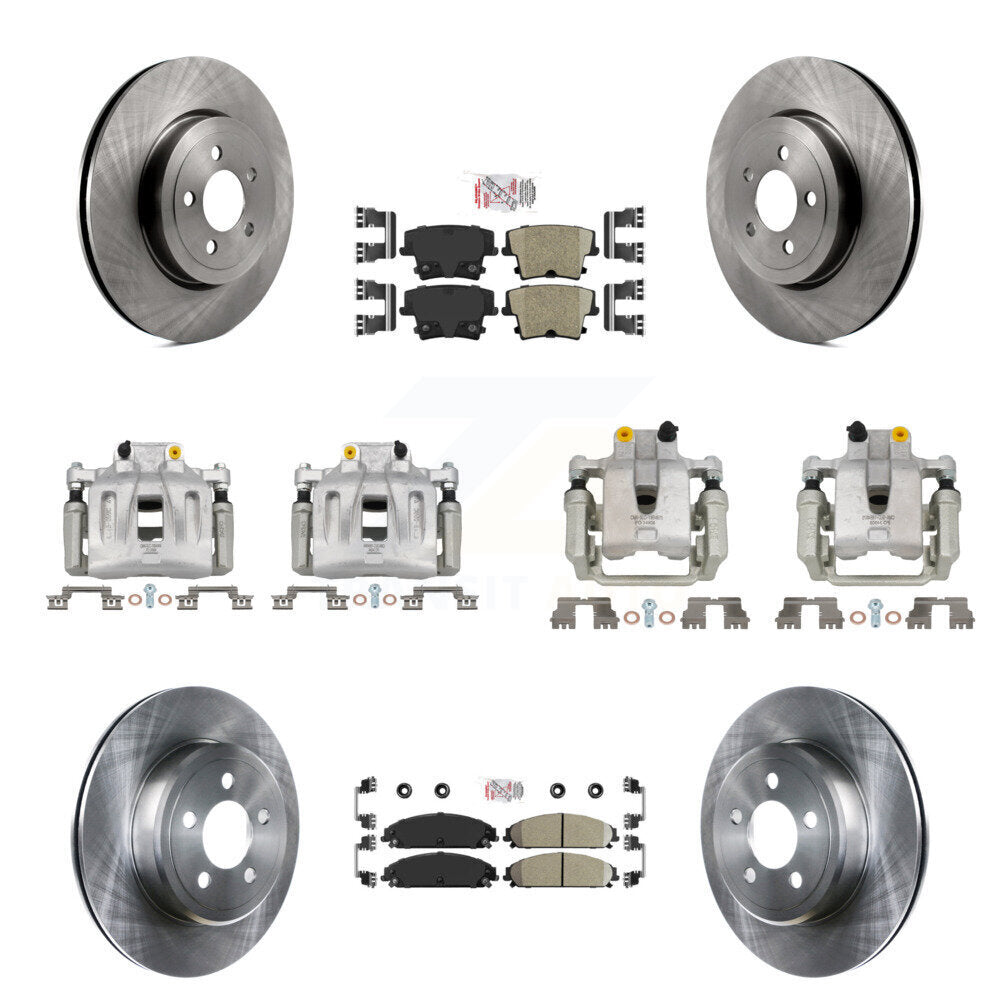 Front Rear Brake Caliper Rotors Ceramic Pad Kit (10Pc) For 06 Chrysler 300 RWD with 5.7L KC8-101854N