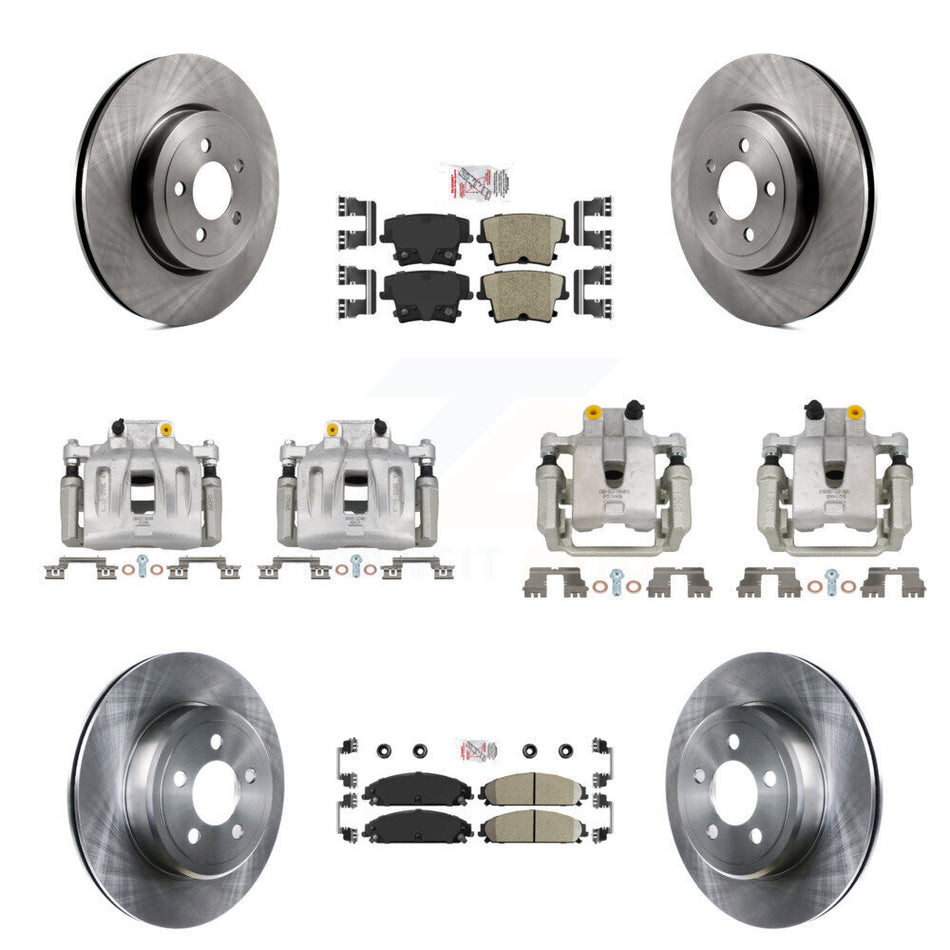 Front Rear Brake Caliper Rotors Ceramic Pad Kit (10Pc) For 06 Chrysler 300 RWD with 5.7L KC8-101854N