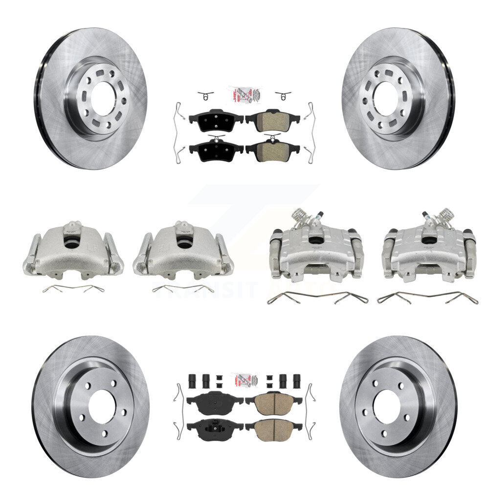 Front Rear Disc Brake Caliper Rotors And Ameribrakes Pads Kit (10Pc) For Mazda 5 KC8-101964N