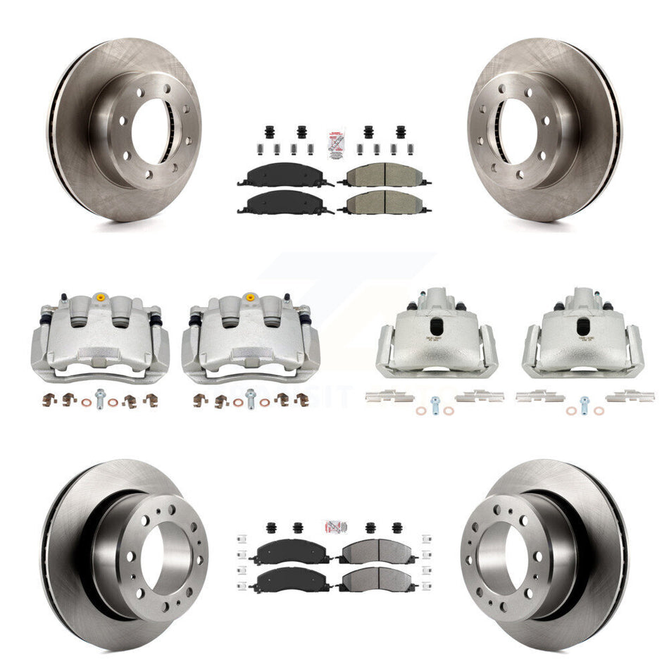 Front Rear Disc Brake Caliper Rotors And Semi-Metallic Pads Kit (10Pc) For Ram 1500 KC8-101976N