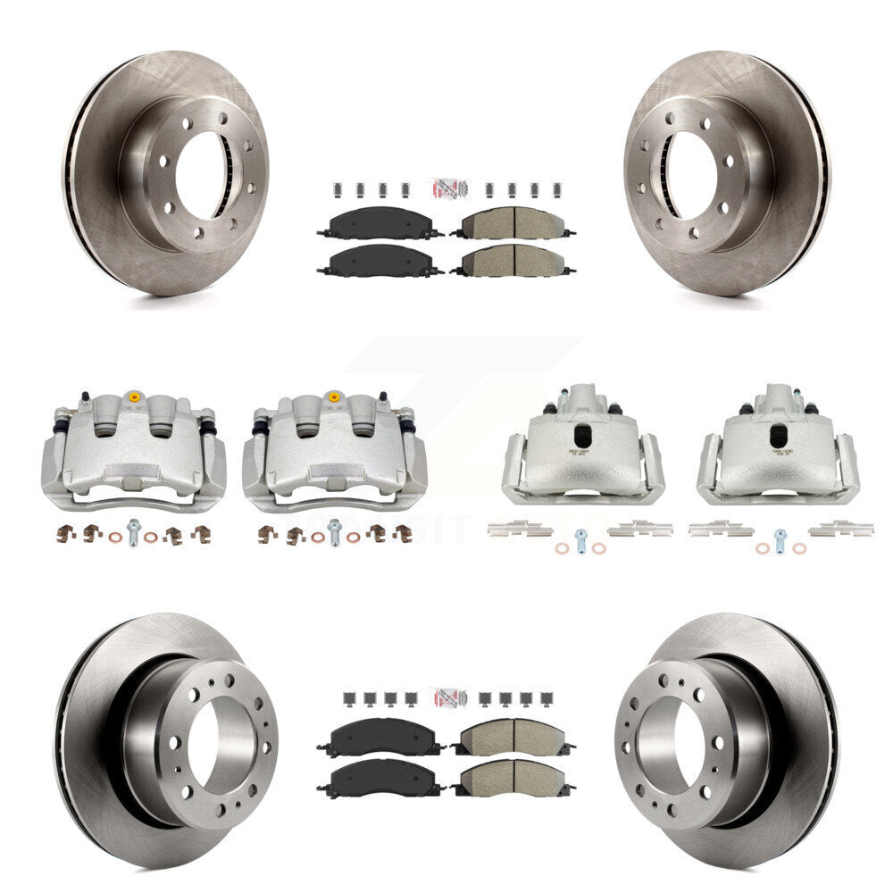 Front Rear Disc Brake Caliper Rotors And Semi-Metallic Pads Kit (10Pc) For Ram 1500 KC8-101979N