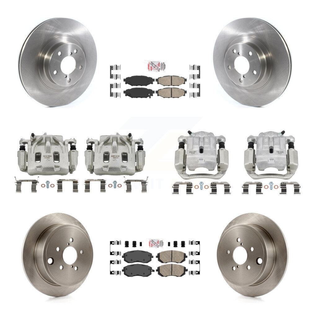 Front Rear Disc Brake Caliper Rotors And Ceramic Pads Kit (10Pc) For Subaru Legacy KC8-101996N