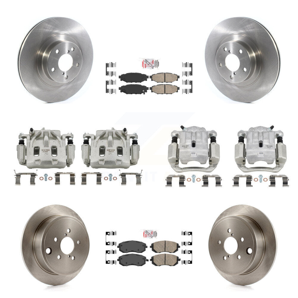 Front Rear Disc Brake Caliper Rotors And Ceramic Pads Kit (10Pc) For Subaru Legacy KC8-101997N