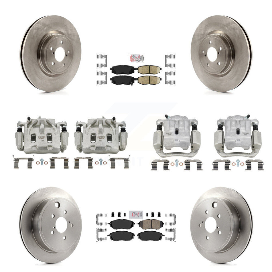 Front Rear Disc Brake Caliper Rotor And Ceramic Pad Kit (10Pc) For Subaru Outback Legacy KC8-101998N