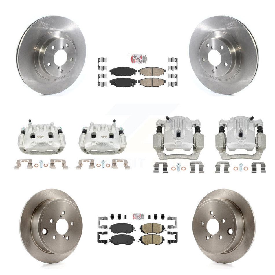 Front Rear Brake Caliper Rotor And Ceramic Pad Kit (10Pc) For Subaru Outback Legacy 2.5L KC8-102002N