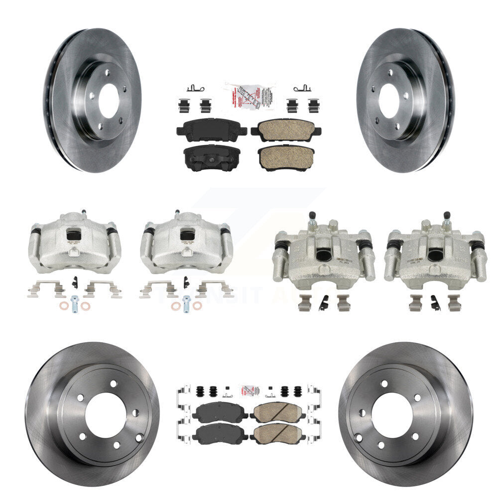 Front Rear Brake Caliper Rotors Ceramic Pad Kit (10Pc) For Jeep Patriot Compass Chrysler KC8-102006N