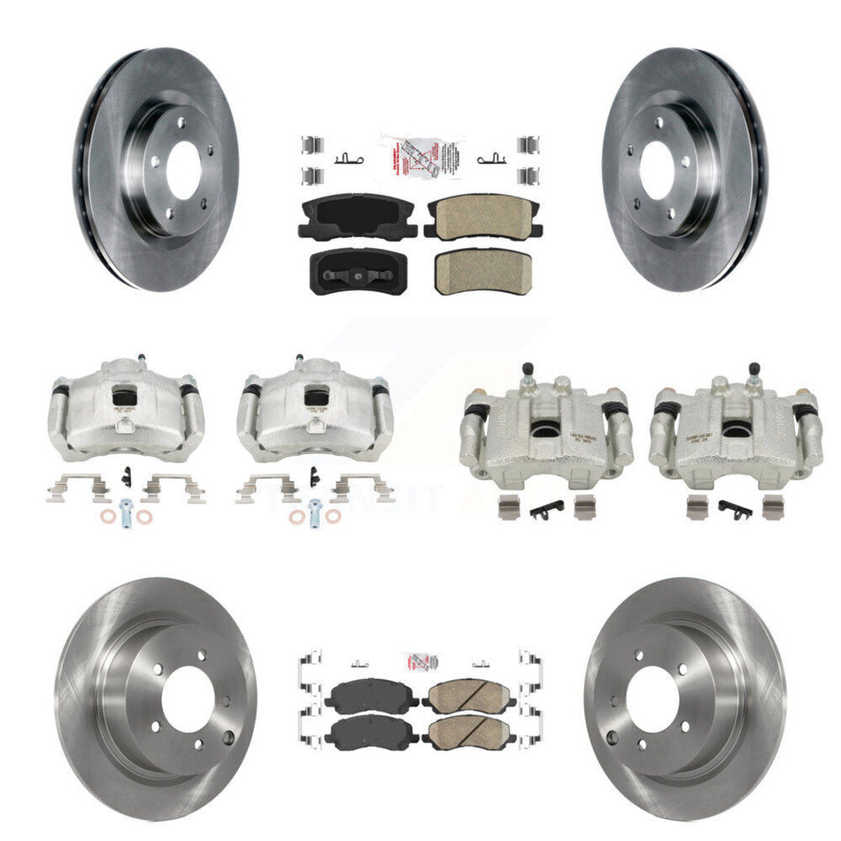 Front Rear Brake Caliper Rotors Ceramic Pad Kit (10Pc) For Jeep Patriot Compass Chrysler KC8-102009N