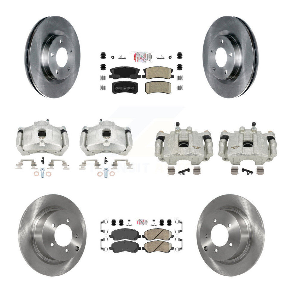 Front Rear Brake Caliper Rotors Ceramic Pad Kit (10Pc) For Jeep Patriot Compass Chrysler KC8-102010N