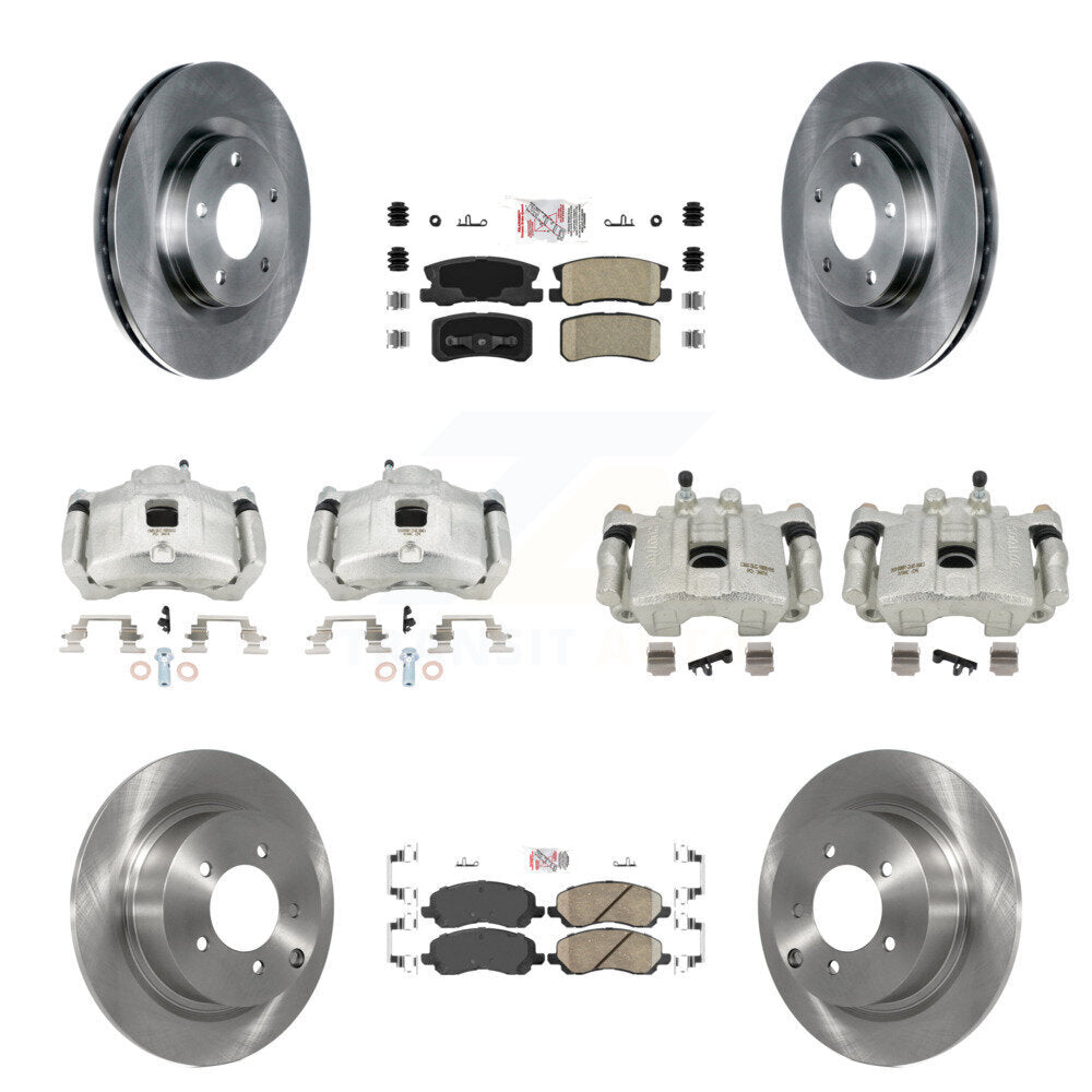 Front Rear Brake Caliper Rotors Ceramic Pad Kit (10Pc) For Jeep Patriot Compass Chrysler KC8-102011N