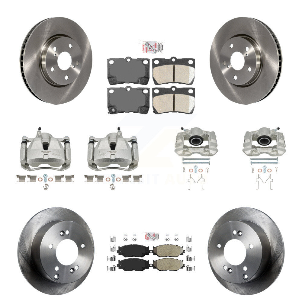 Front Rear Disc Brake Caliper Rotors And Ameribrakes Pads Kit (10Pc) For Lexus IS250 KC8-102072N