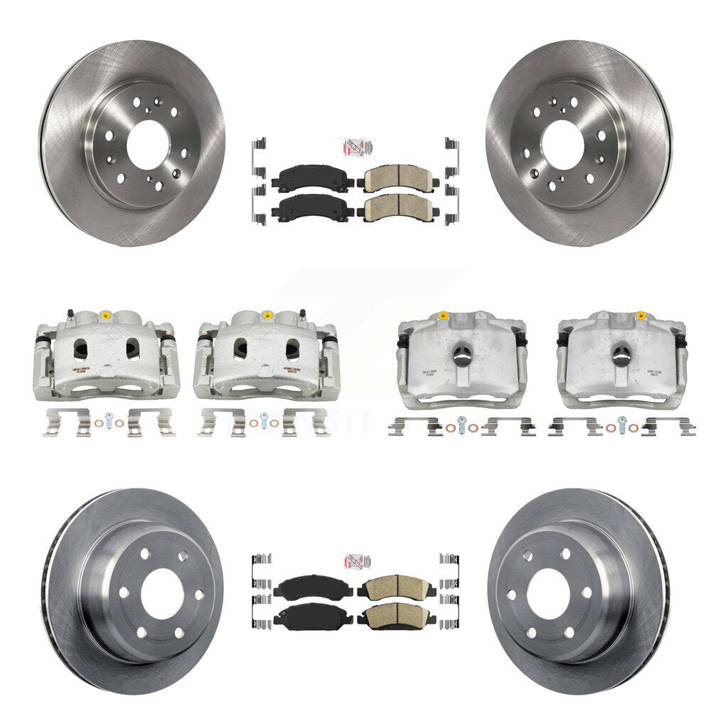 Front Rear Brake Caliper Rotor And Ceramic Pad Kit (10Pc) For Chevrolet Express 1500 GMC KC8-102121N