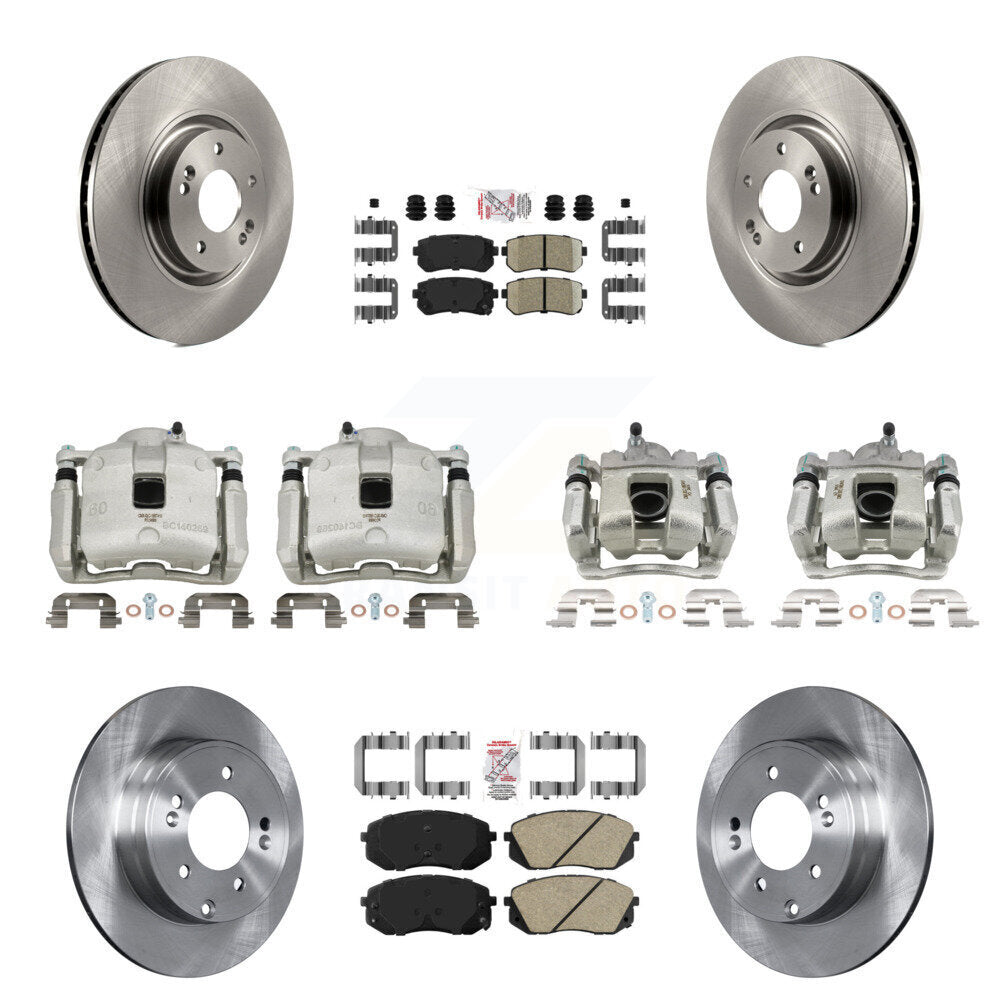Front Rear Brake Caliper Rotor & Ceramic Pad Kit (10Pc) For Hyundai Tucson From 05 08 15 KC8-102195N