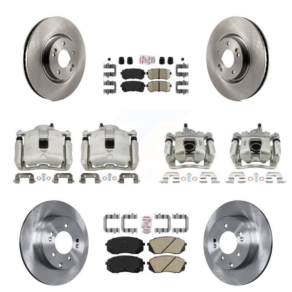 Front Rear Brake Caliper Rotor & Ceramic Pad Kit (10Pc) For Hyundai Tucson From 05 08 15 KC8-102195N