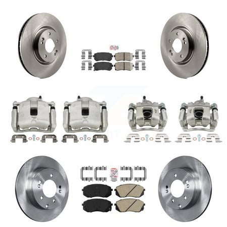 Front Rear Brake Caliper Rotor & Ceramic Pad Kit (10Pc) For Hyundai Tucson From 05 08 15 KC8-102196N