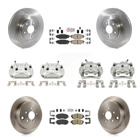 Front Rear Disc Brake Caliper Rotor & Ceramic Pad Kit (10Pc) For Subaru Impreza Forester KC8-102224N