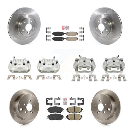 Front Rear Disc Brake Caliper Rotor & Ceramic Pad Kit (10Pc) For Subaru Impreza Forester KC8-102227N