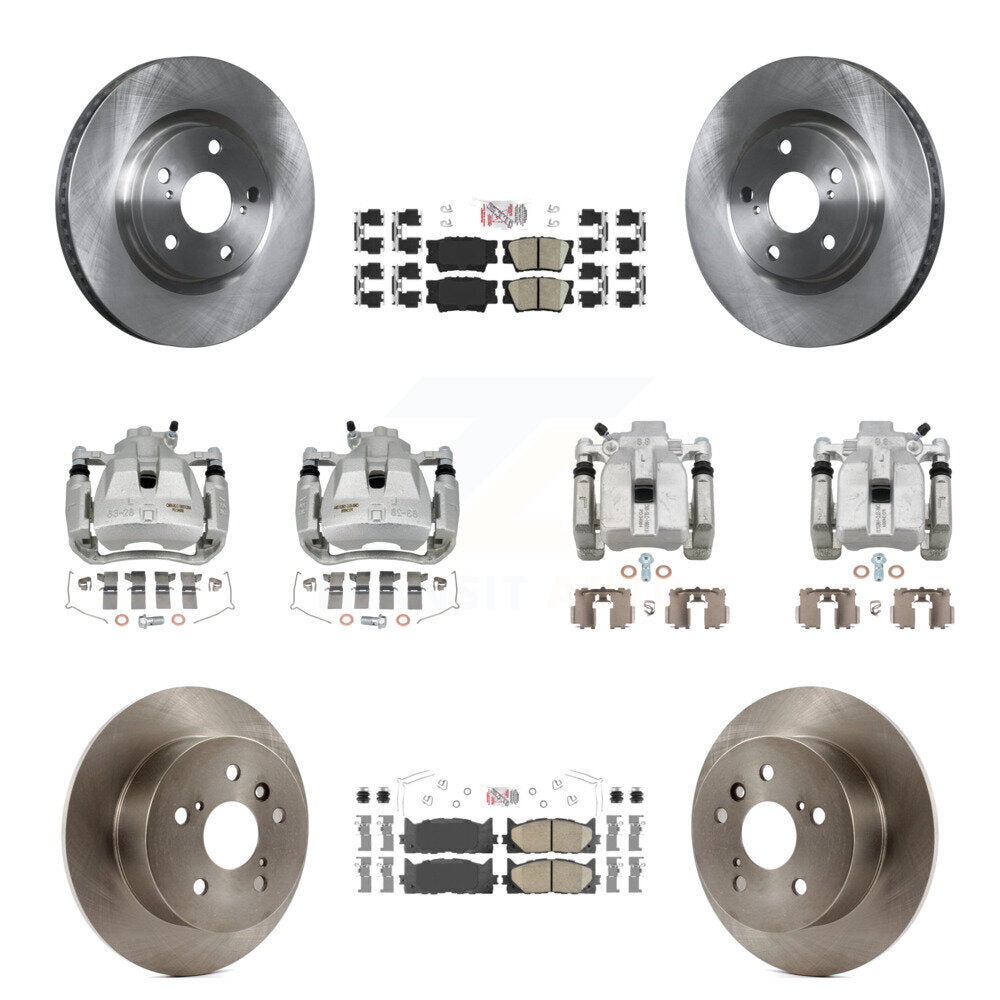 Front Rear Disc Brake Caliper Rotors Ceramic Pad Kit (10Pc) For Toyota Camry Lexus ES350 KC8-102236N