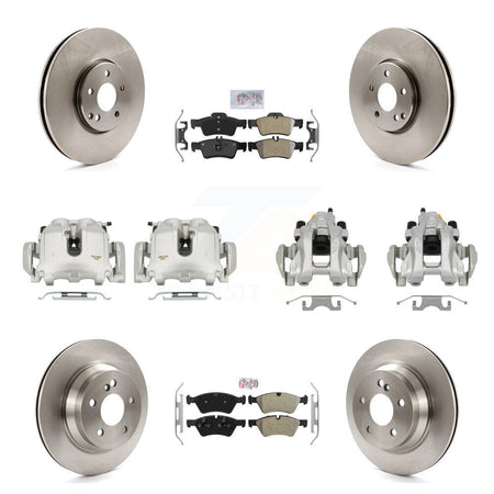 Front Rear Brake Caliper Rotor & Semi-Metallic Pad Kit (10Pc) For Mercedes-Benz E550 AWD KC8-102238N