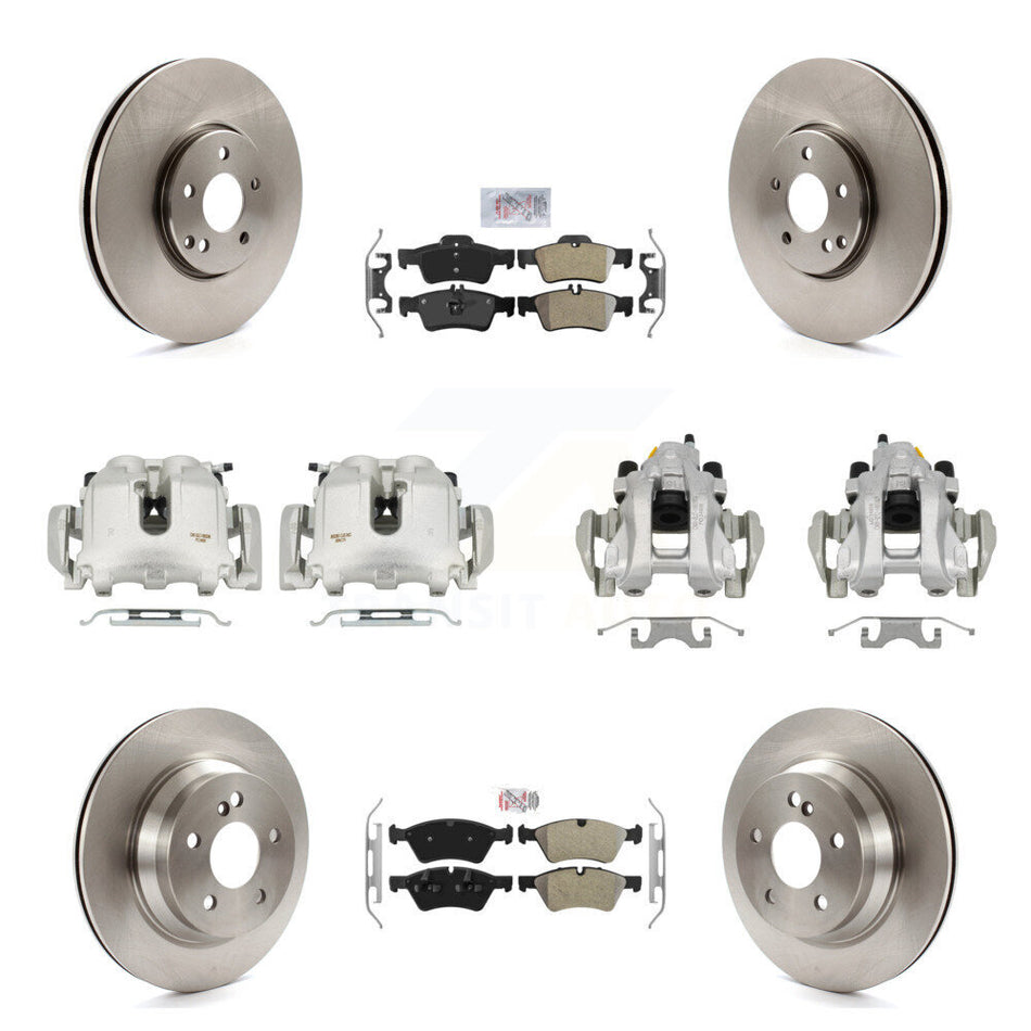 Front Rear Brake Caliper Rotor & Semi-Metallic Pad Kit (10Pc) For Mercedes-Benz E550 AWD KC8-102238N