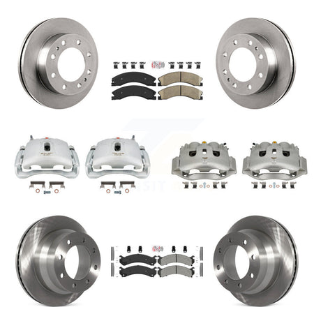 Front Rear Brake Caliper Rotor Ameribrakes Pad Kit (10Pc) For Chevrolet Express 4500 GMC KC8-102239N