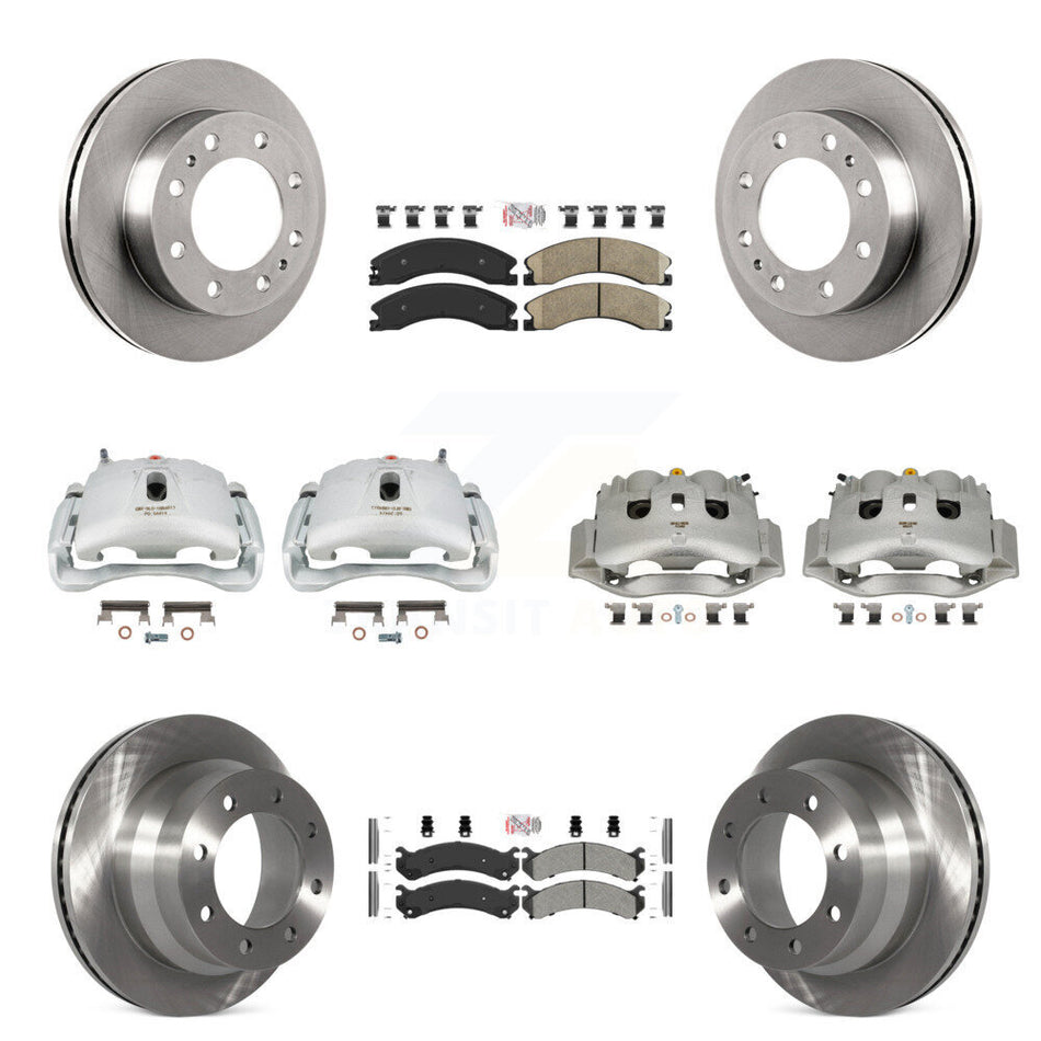 Front Rear Brake Caliper Rotor Ameribrakes Pad Kit (10Pc) For Chevrolet Express 4500 GMC KC8-102239N