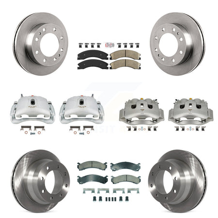 Front Rear Brake Caliper Rotor And Ceramic Pad Kit (10Pc) For Chevrolet Express 4500 GMC KC8-102241N