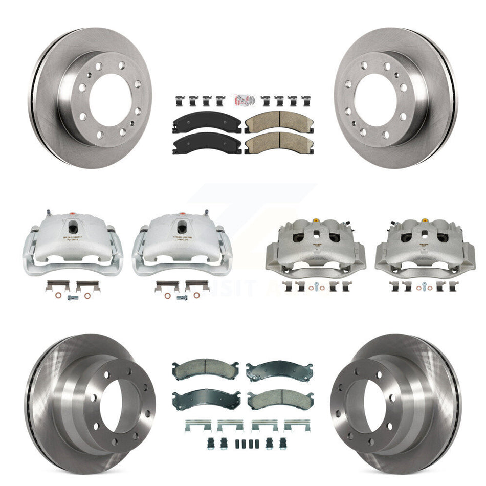 Front Rear Brake Caliper Rotor And Ceramic Pad Kit (10Pc) For Chevrolet Express 4500 GMC KC8-102241N